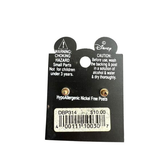Disney Mickey Mouse Gold Tone Stud Earrings 90’s - Picture 3 of 3